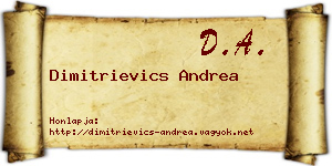 Dimitrievics Andrea névjegykártya